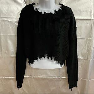 Windsor ladies, casual crew, knit, crop sweater, size medium
